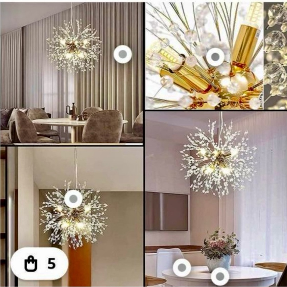 NEW Starburst Chandelier Light Fixture ๐ซ - Picture 3 of 10